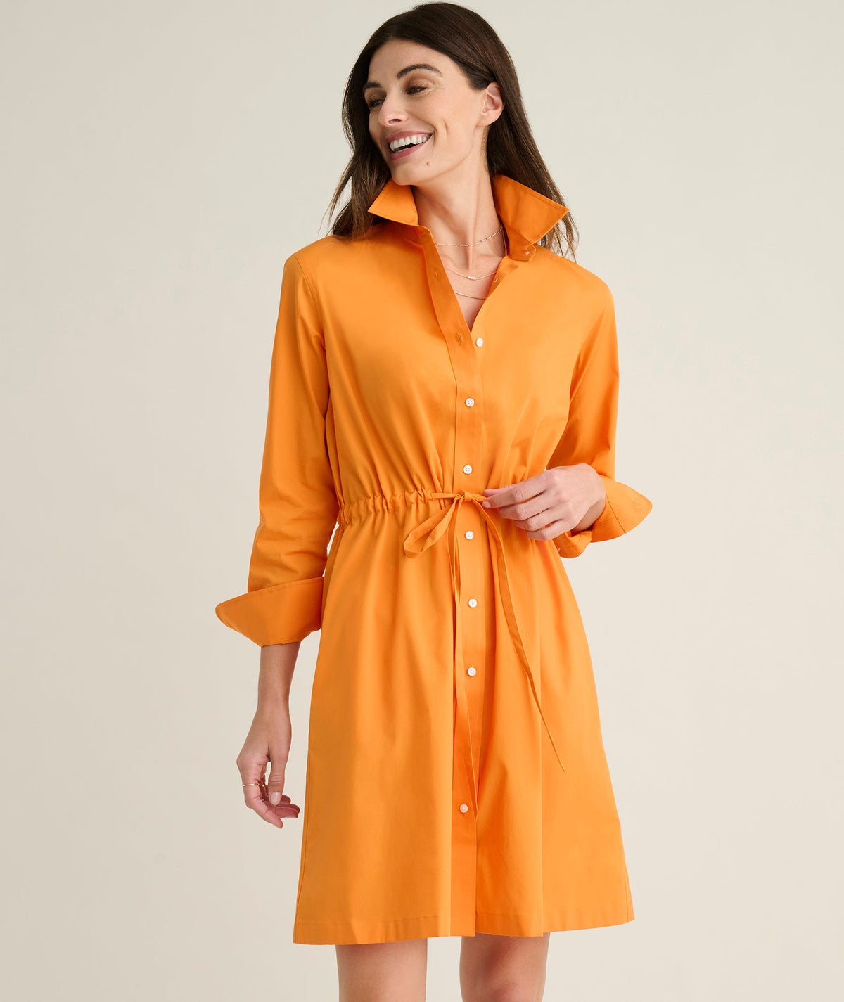 Stretch Cotton Poplin Taylor Shirtdress
