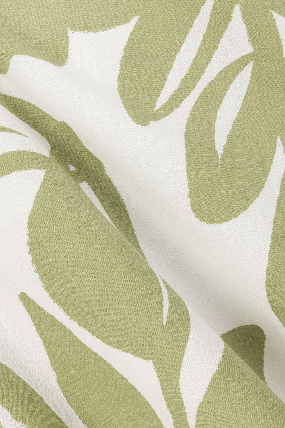 Green maxi dress with an A-line skirt, detail view