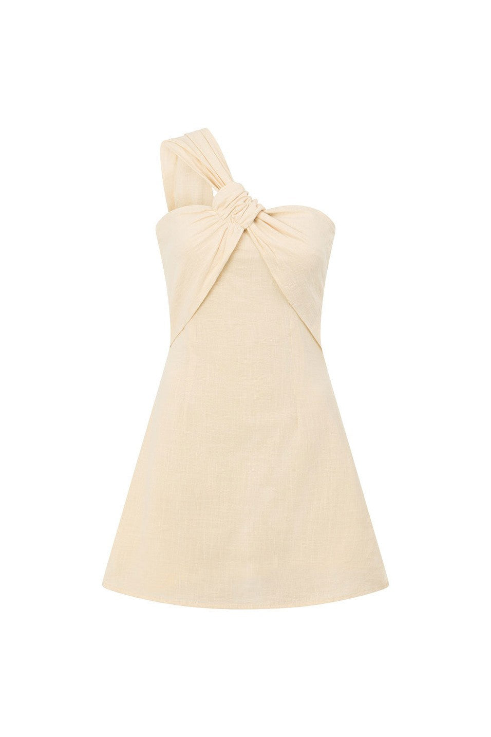 Beige mini dress, detail view