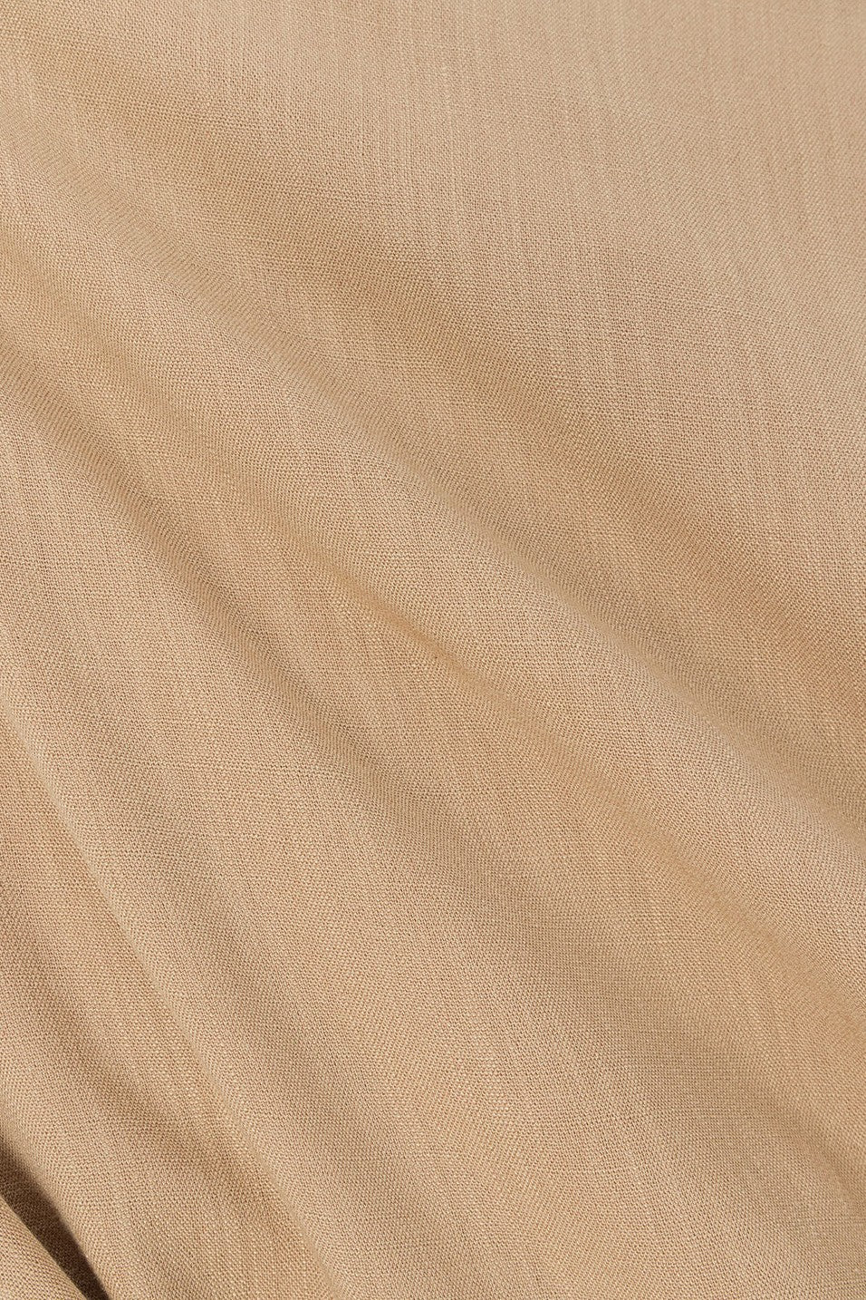 Tan maxi dress, side view