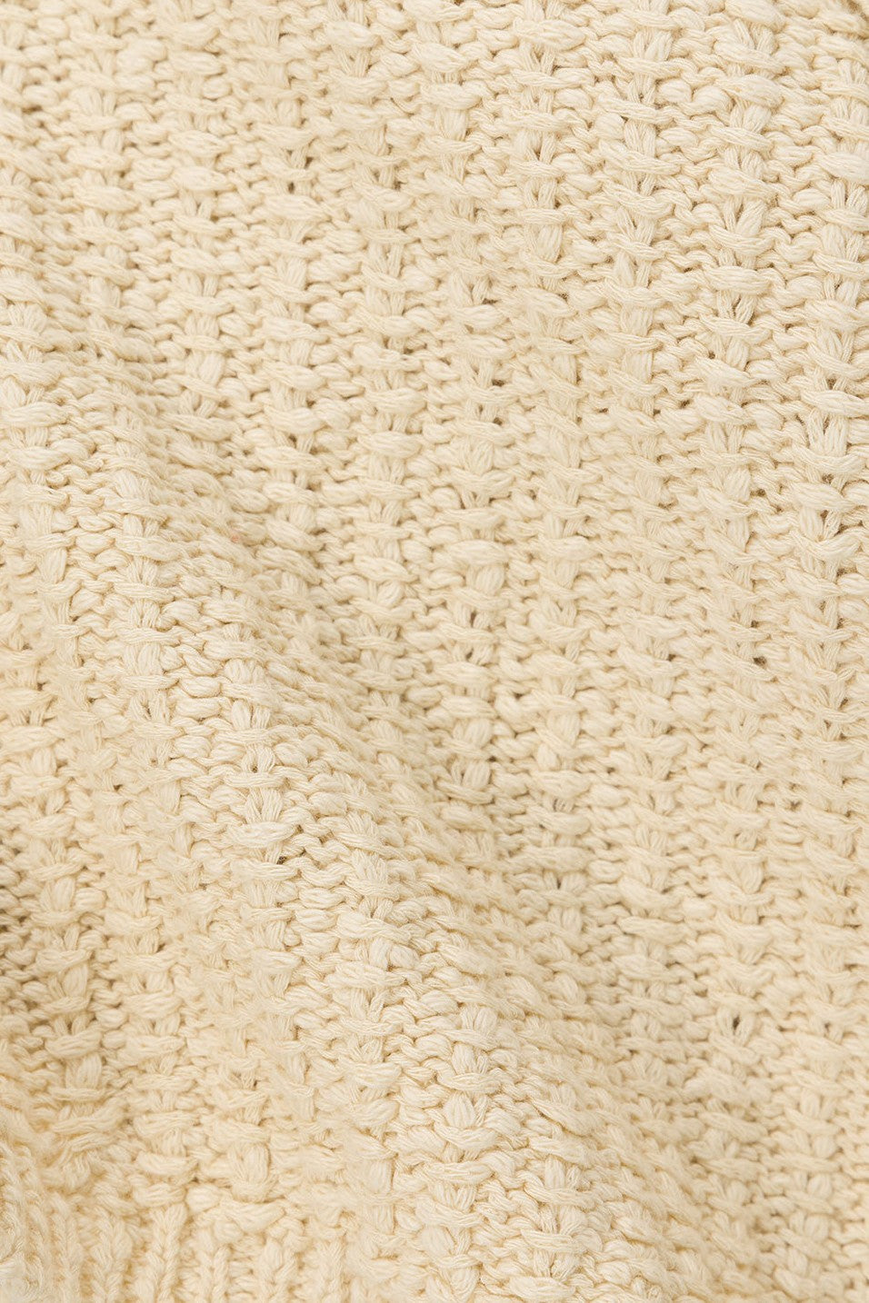 Beige mini dress with a round neckline, back view