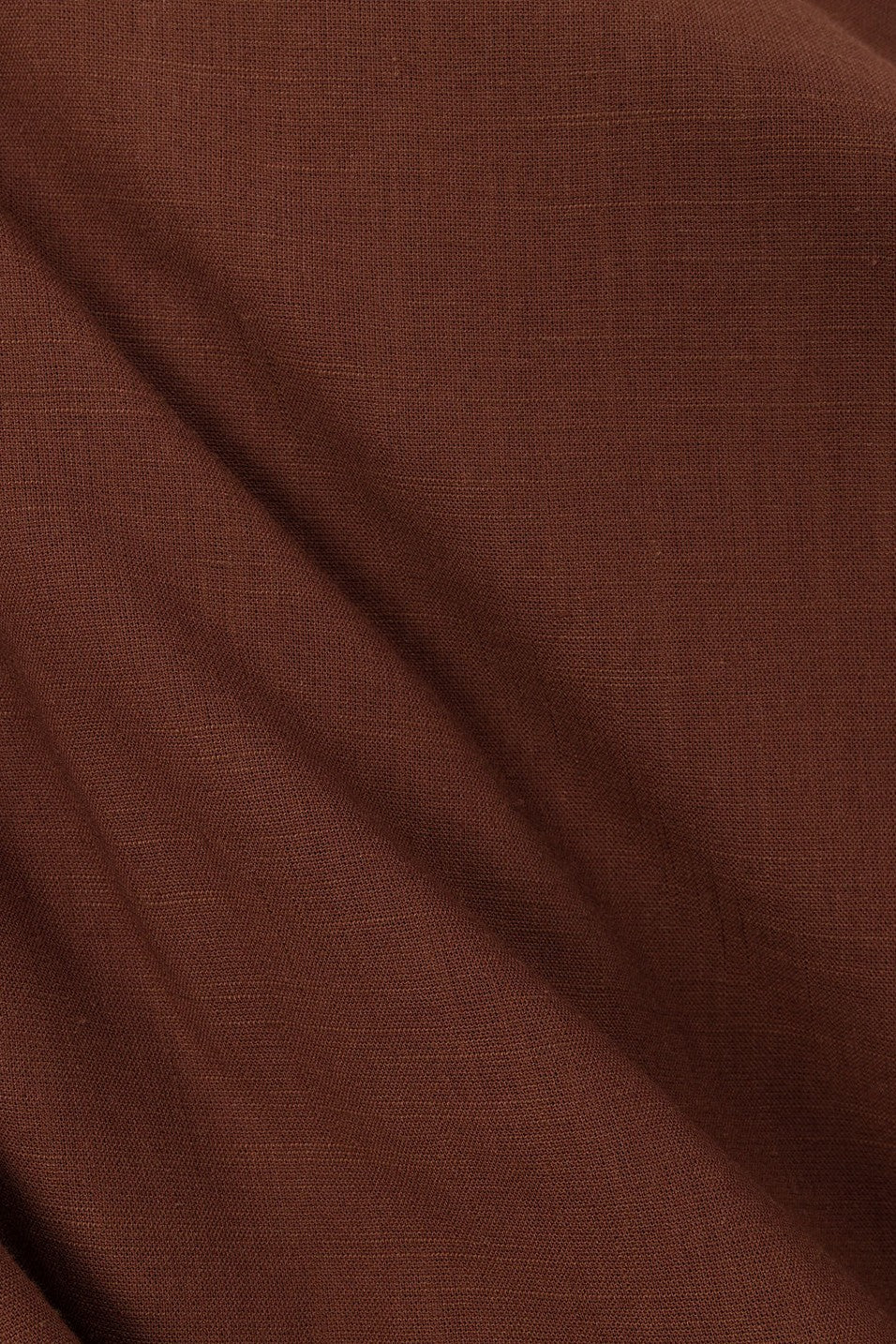 Brown maxi dress with an open back, detail view