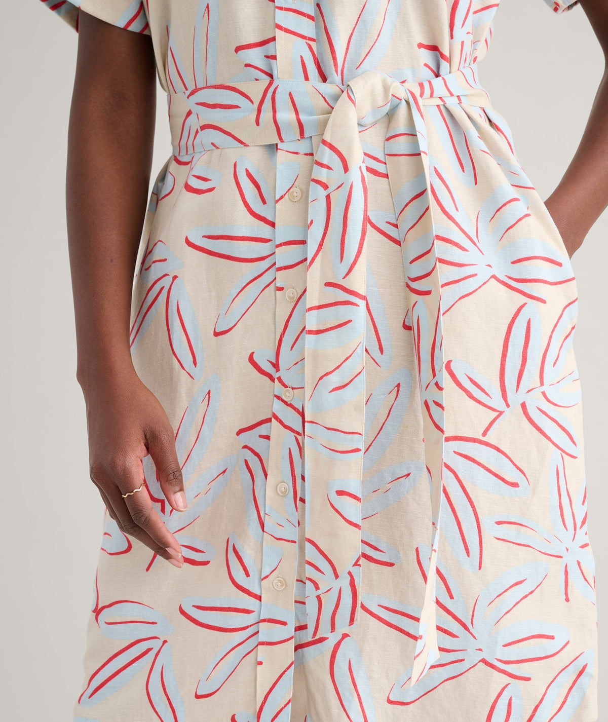 Linen Blend Betty Dress